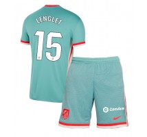 Atletico Madrid Clement Lenglet #15 Koszulka Wyjazdowa dzieci 2024-25 Krótki Rękaw (+ krótkie spodenki)